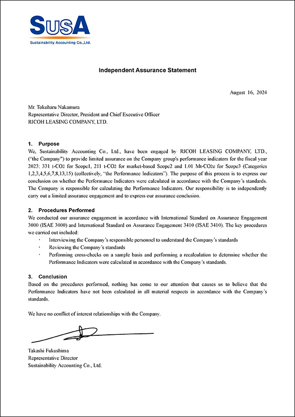 Third-party assurance of CO2 emissions